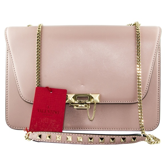 Valentino Handbags - Valentino Demilune Chain Shoulder Bag - Pink